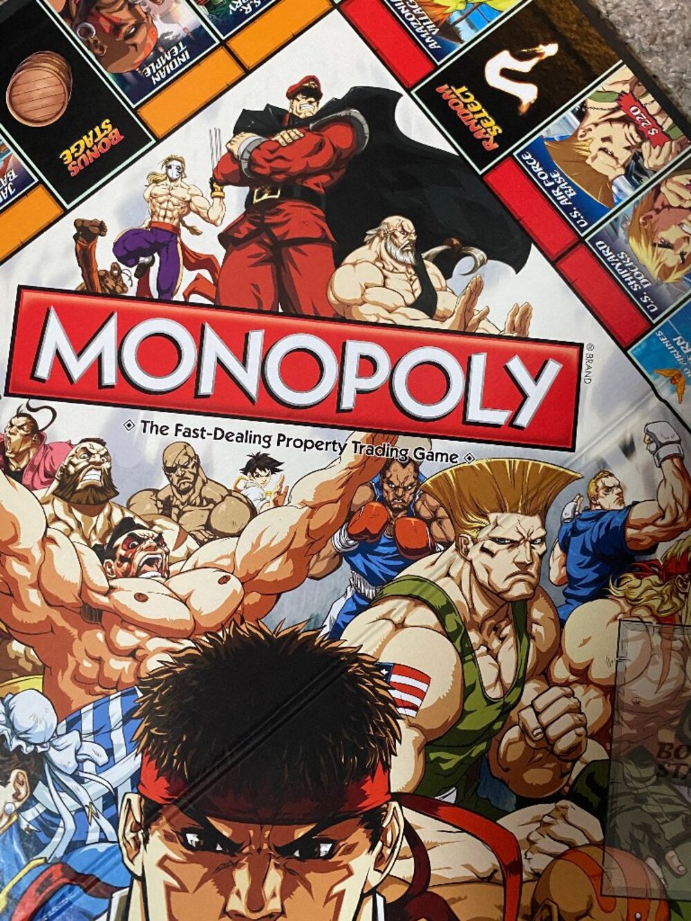 Monopoly Street Fighter Collector's Edition Board For Street Fighter Monopoly